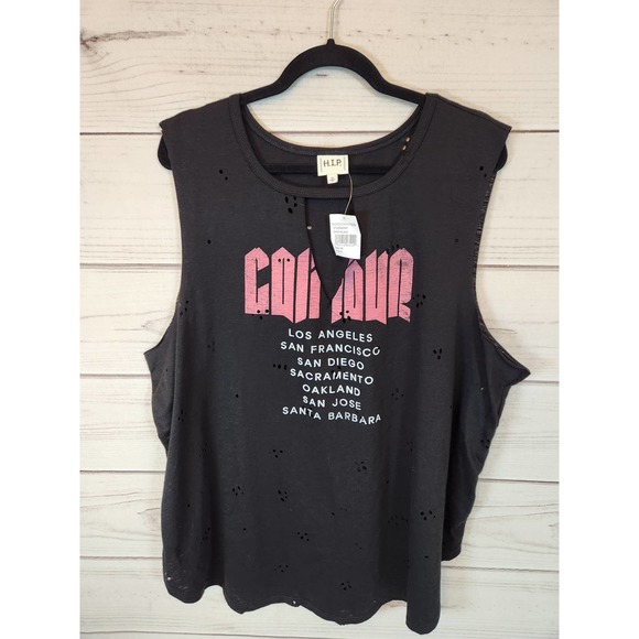 H.I.P. Conquer Women's Black Solid Crew Neck Sleeveless Tank‎ Top Size 3X NWT - Picture 1 of 6